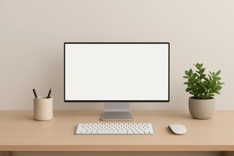 Clean desk setup
