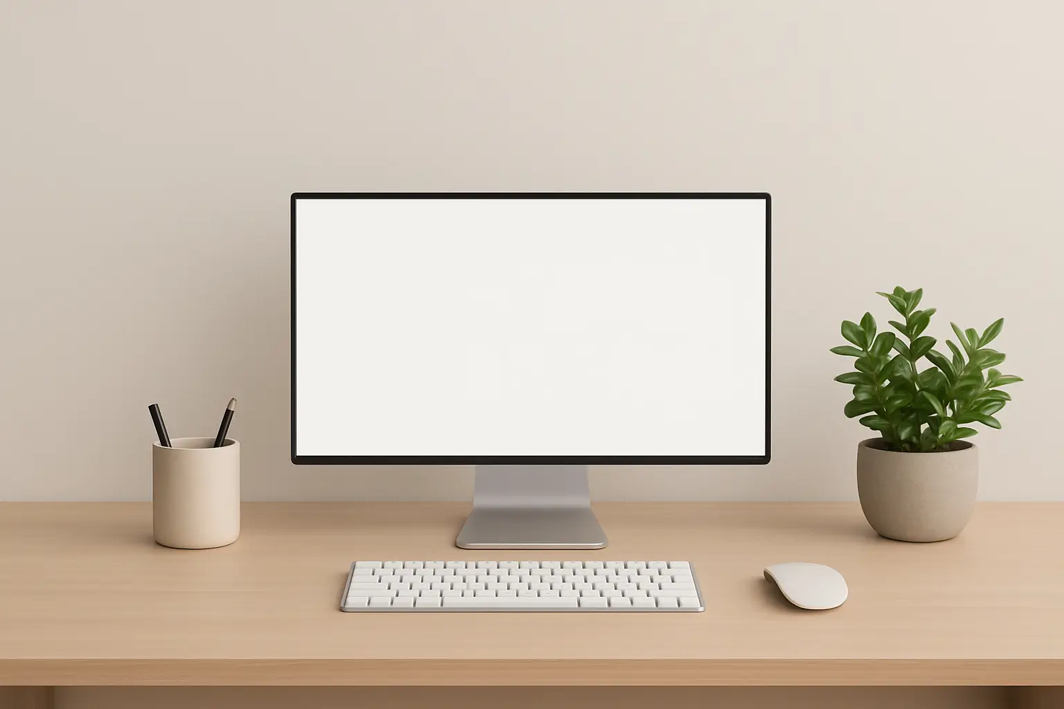 Clean desk setup